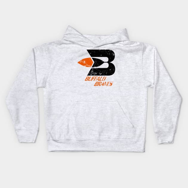 Buffalo Braves Kids Hoodie by retrorockit